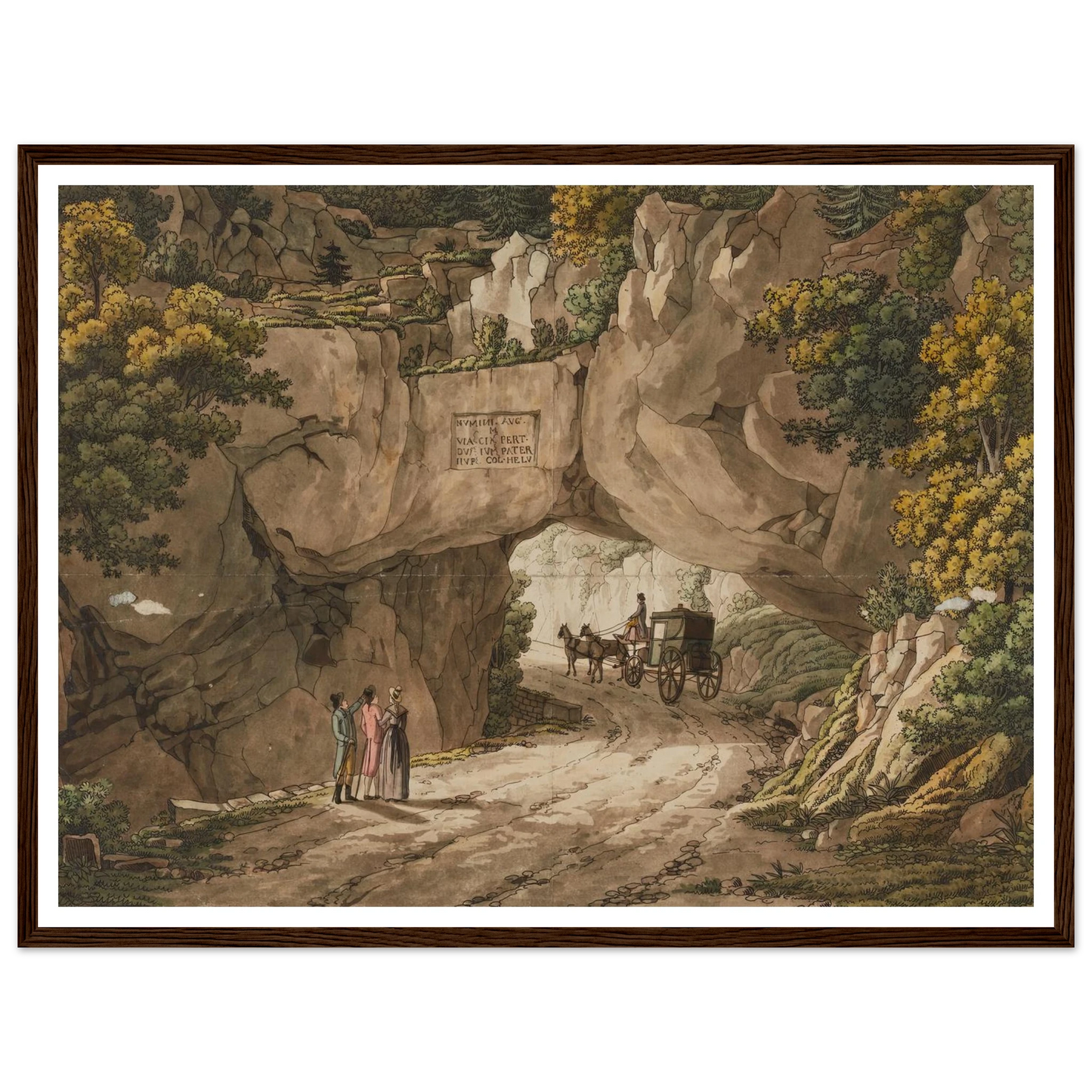 Vue de Pierre-Pertuis Art Print | Peter Birmann - Framed Poster - 30x40 cm / 12x16″ - Black frame