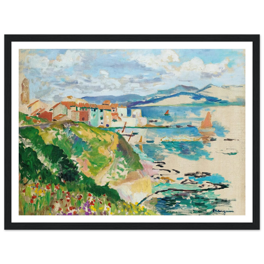 Vue Sur La Ponche, Saint-Tropez (1904) Art Print | Henri Manguin - Framed Poster - 30x40 cm / 12x16″ - Black frame