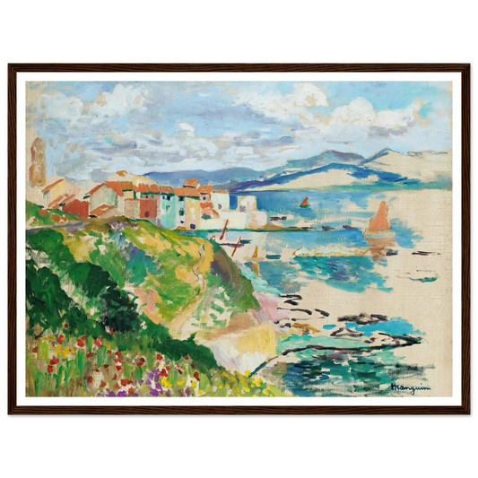 Vue Sur La Ponche, Saint-Tropez (1904) Art Print | Henri Manguin - Framed Poster - 30x40 cm / 12x16″ - Black frame