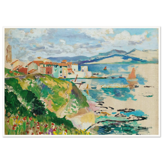 Vue Sur La Ponche, Saint-Tropez (1904) Art Print | Henri Manguin - Framed Poster - 30x40 cm / 12x16″ - Black frame