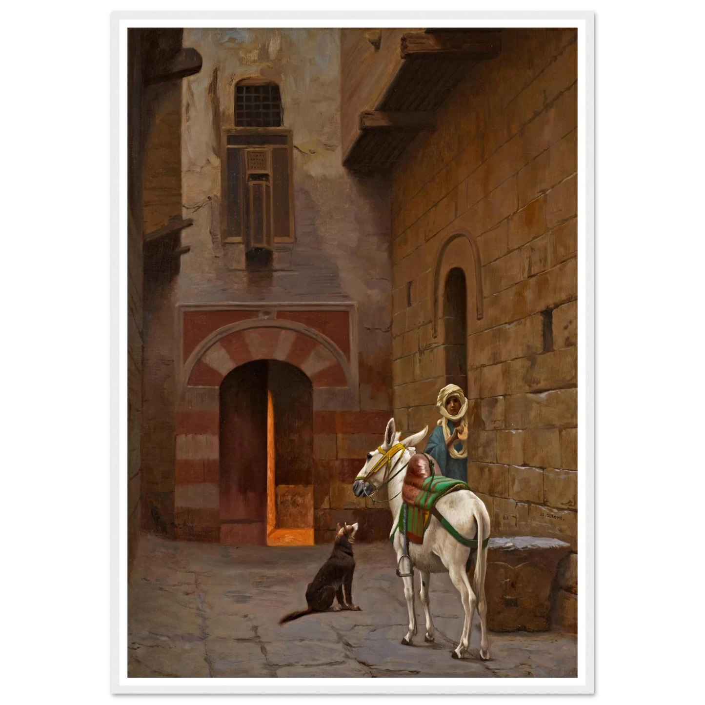 Waiting for the Master Art Print | Jean Leon Gerome - Framed Poster - 30x40 cm / 12x16″ - Black frame