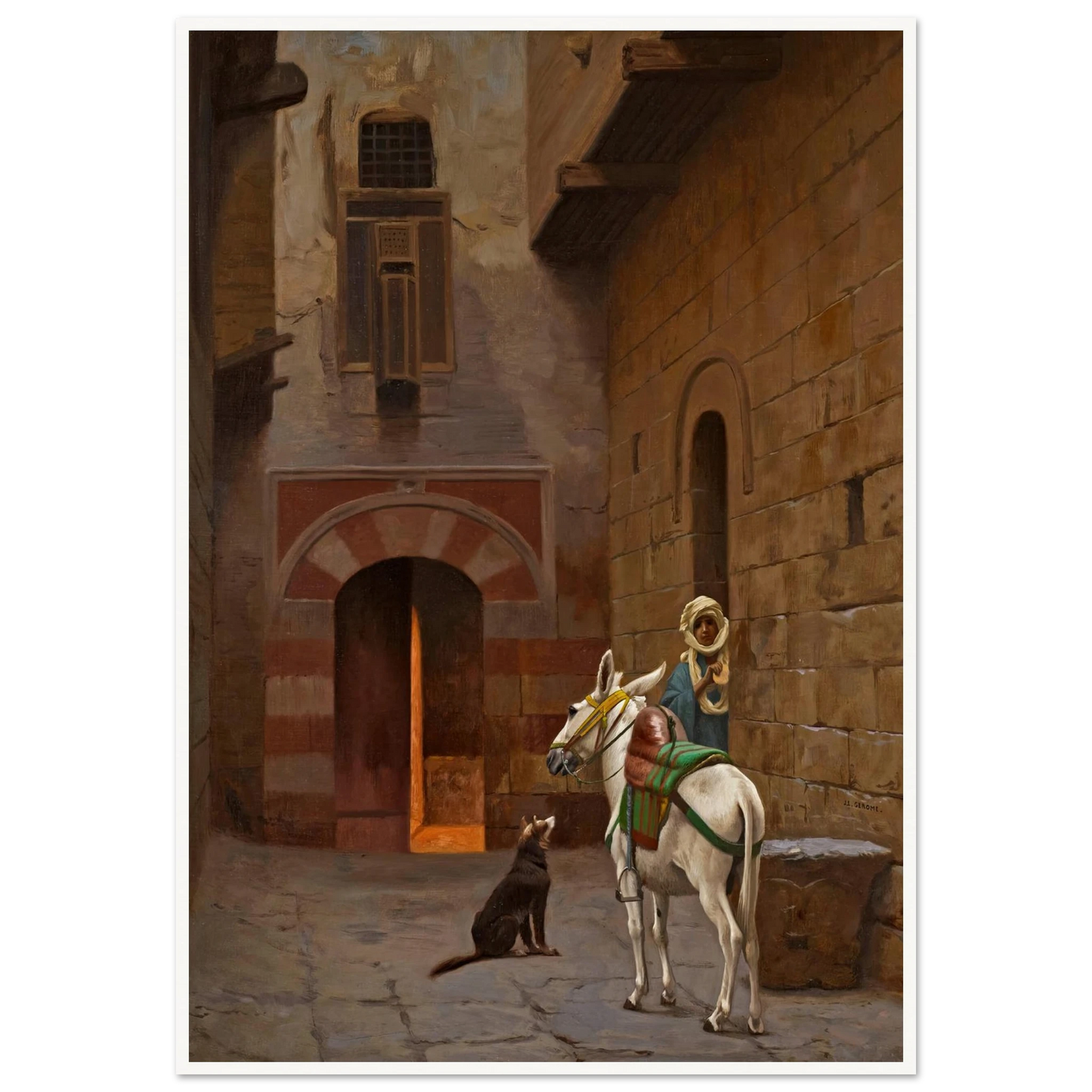 Waiting for the Master Art Print | Jean Leon Gerome - Framed Poster - 30x40 cm / 12x16″ - Black frame