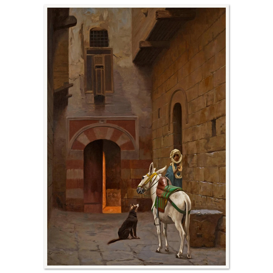 Waiting for the Master Art Print | Jean Leon Gerome - Framed Poster - 30x40 cm / 12x16″ - Black frame