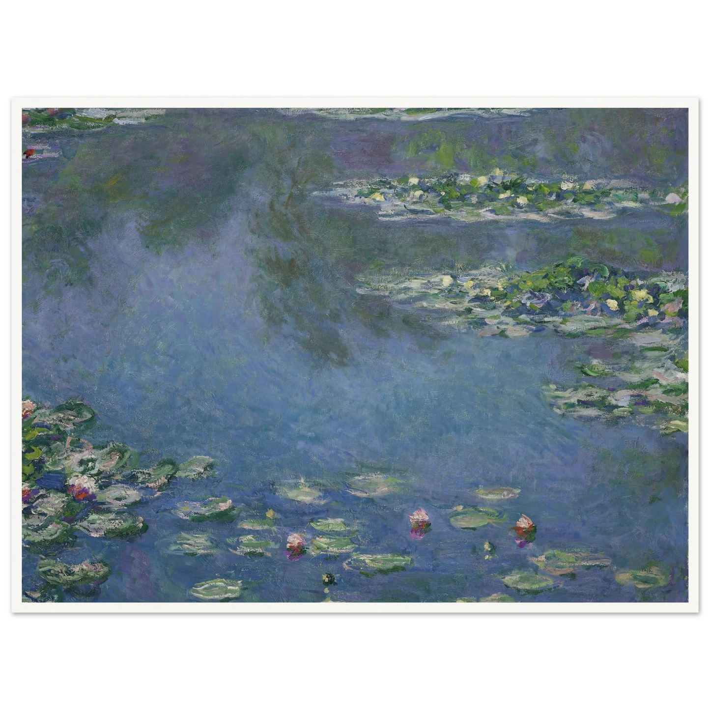 Water Lilies (1906) Art Print | Claude Monet - Framed Poster - 30x40 cm / 12x16″ - Black frame