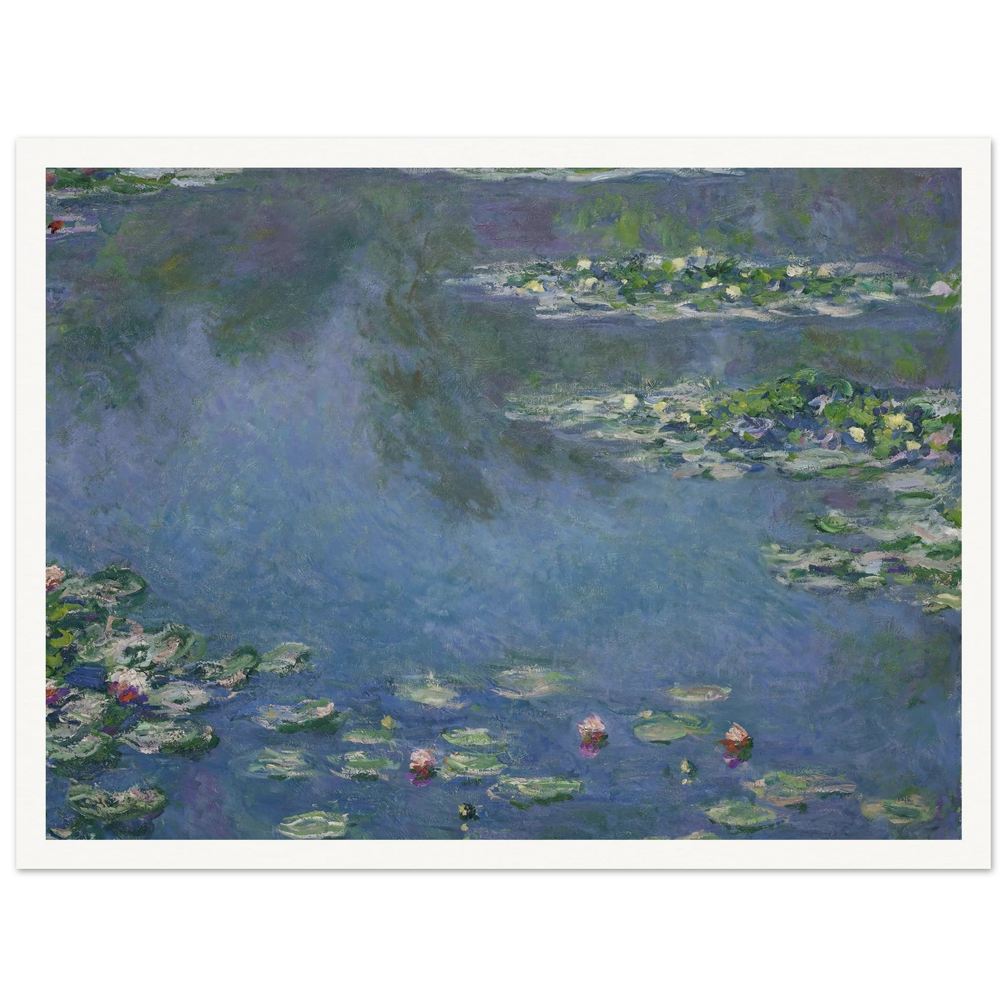 Water Lilies (1906) Art Print | Claude Monet - Framed Poster - 30x40 cm / 12x16″ - Black frame