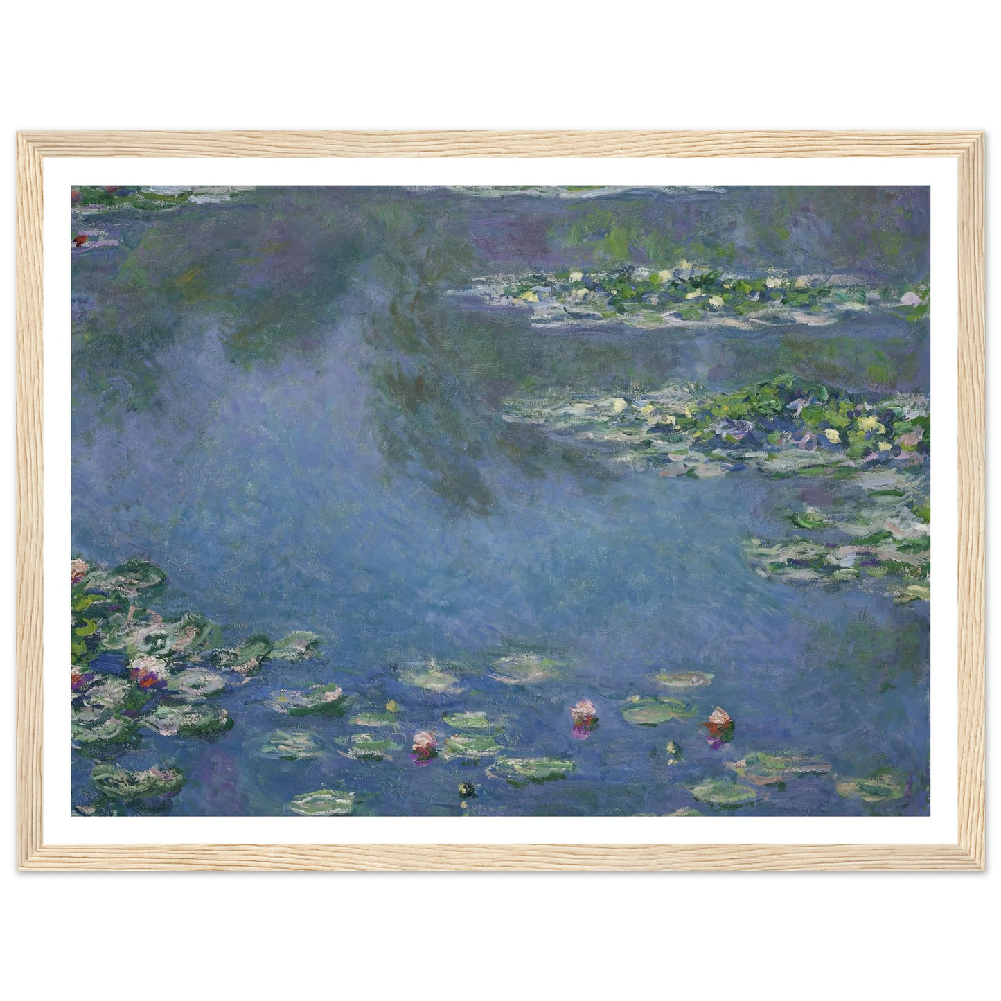 Water Lilies (1906) Art Print | Claude Monet - Framed Poster - 30x40 cm / 12x16″ - Black frame