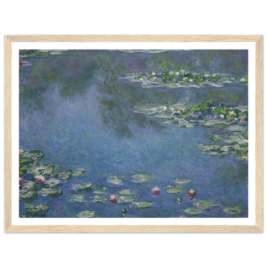 Water Lilies (1906) Art Print | Claude Monet - Framed Poster - 30x40 cm / 12x16″ - Black frame