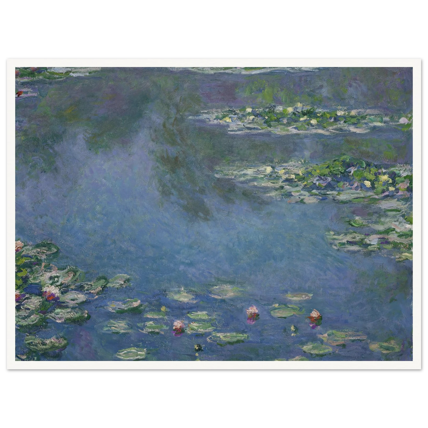 Water Lilies (1906) Art Print | Claude Monet - Framed Poster - 30x40 cm / 12x16″ - Black frame