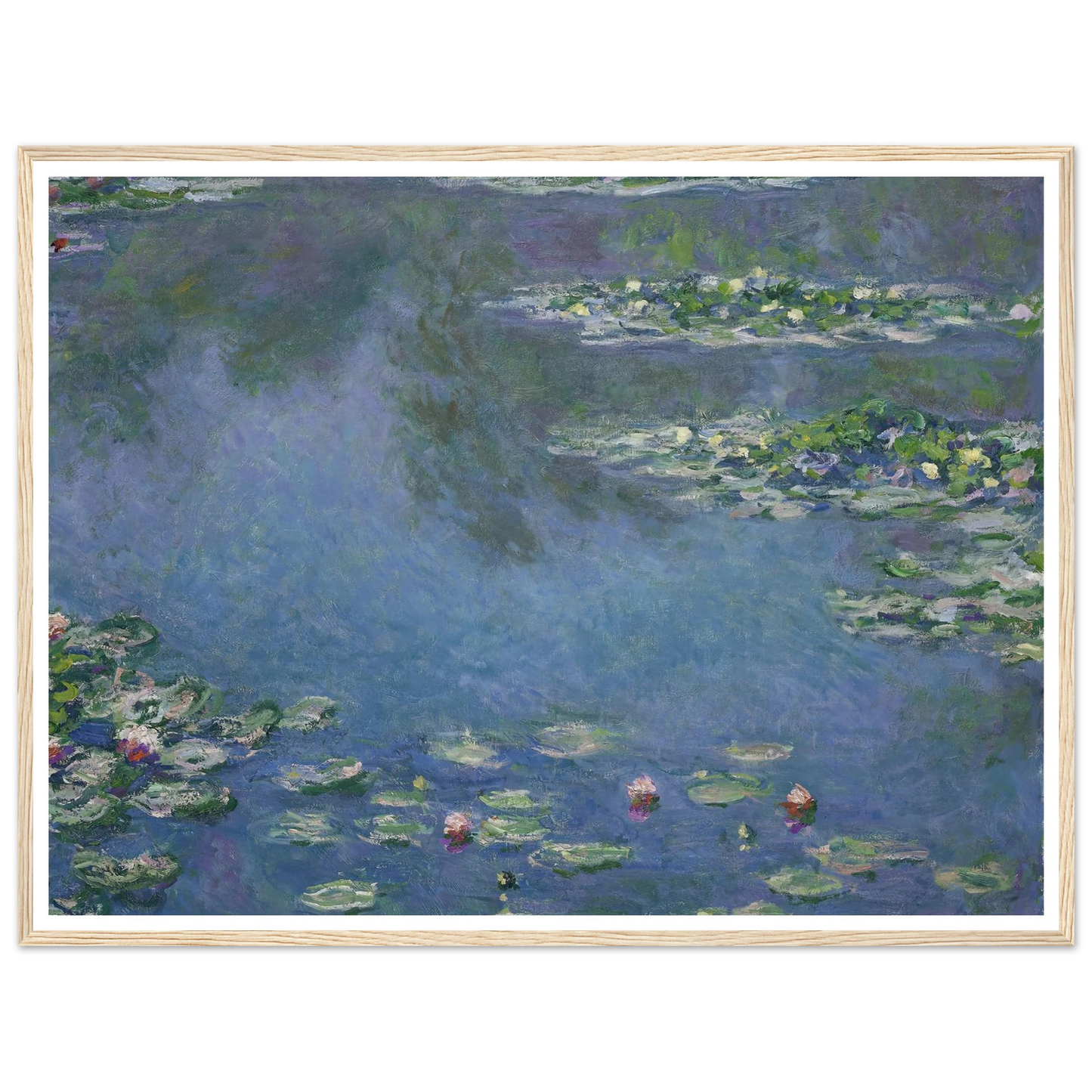 Water Lilies (1906) Art Print | Claude Monet - Framed Poster - 30x40 cm / 12x16″ - Black frame