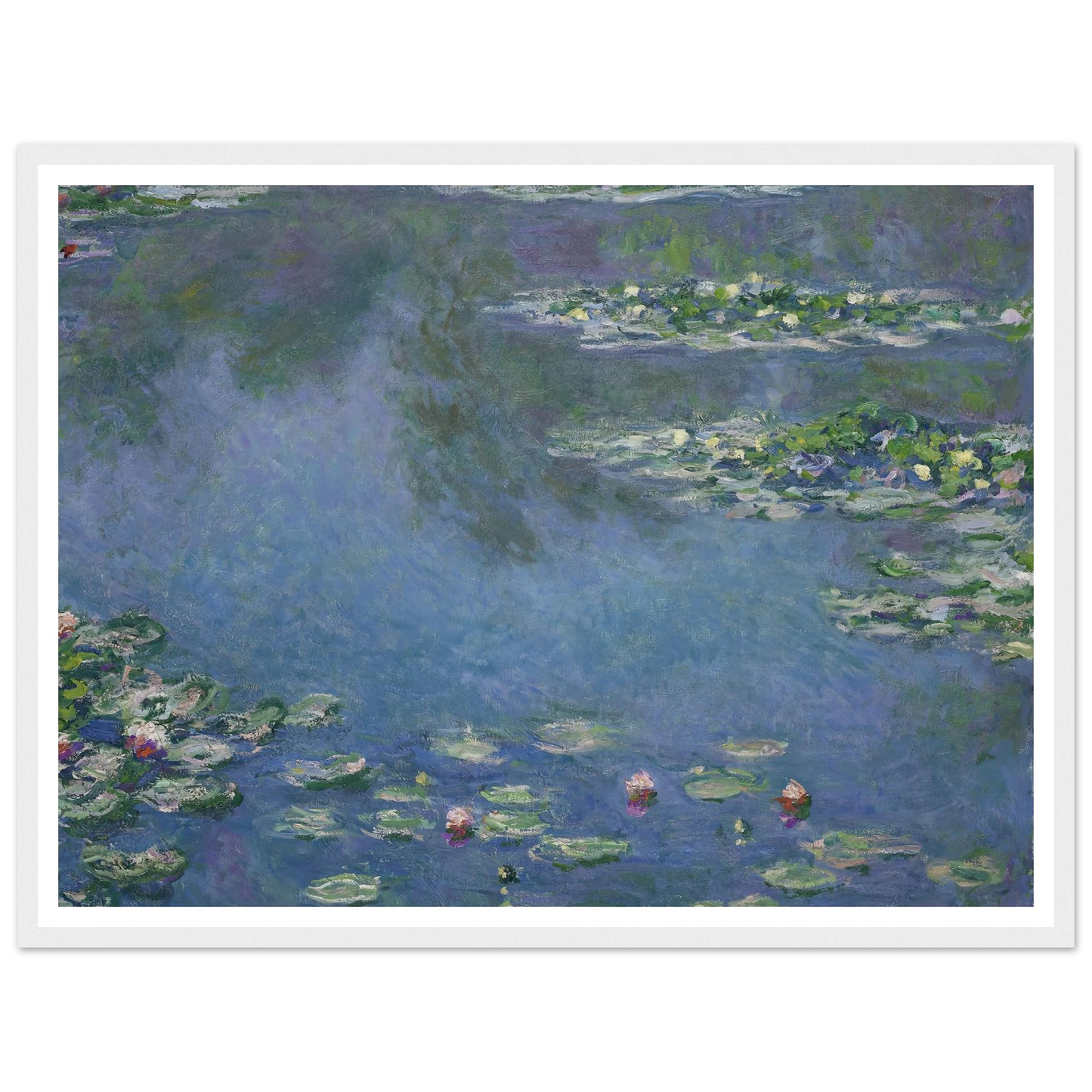 Water Lilies (1906) Art Print | Claude Monet - Framed Poster - 30x40 cm / 12x16″ - Black frame