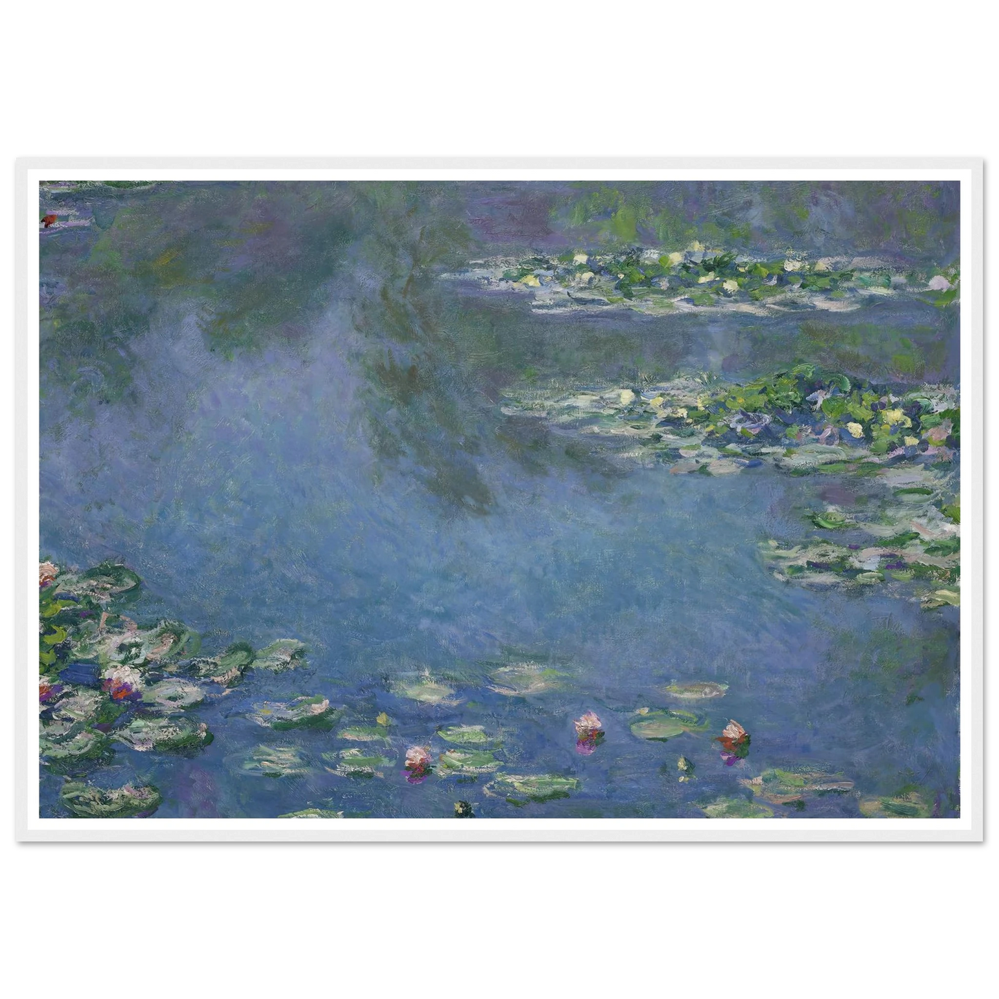 Water Lilies (1906) Art Print | Claude Monet - Framed Poster - 30x40 cm / 12x16″ - Black frame
