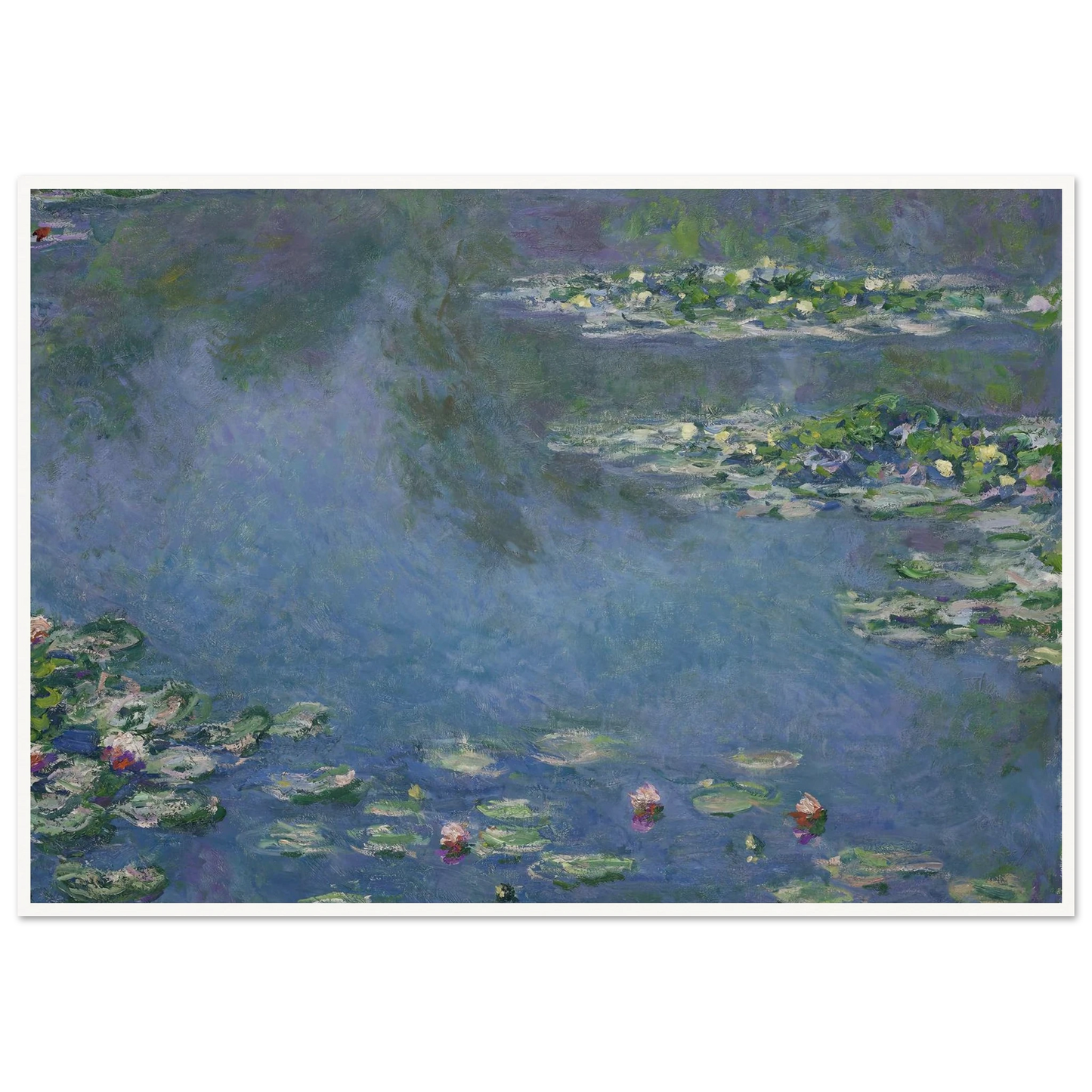 Water Lilies (1906) Art Print | Claude Monet - Framed Poster - 30x40 cm / 12x16″ - Black frame