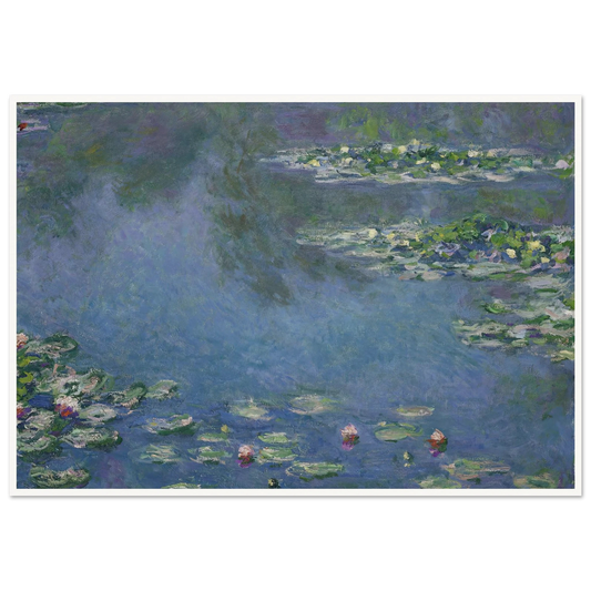 Water Lilies (1906) Art Print | Claude Monet - Framed Poster - 30x40 cm / 12x16″ - Black frame
