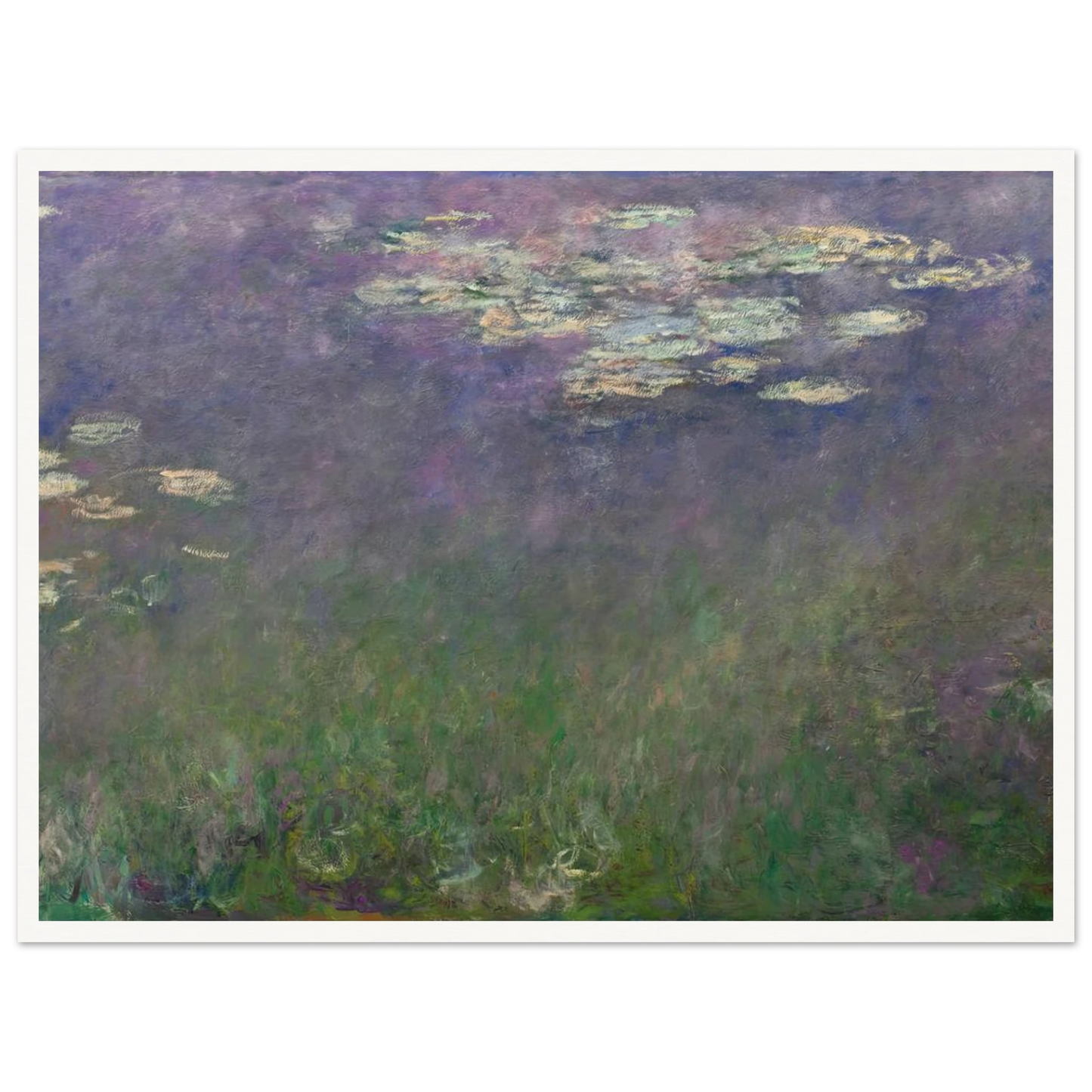 Water Lilies (Agapanthus) (c. 1915–26) Art Print | Claude Monet - Framed Poster - 30x40 cm / 12x16″ - Black frame
