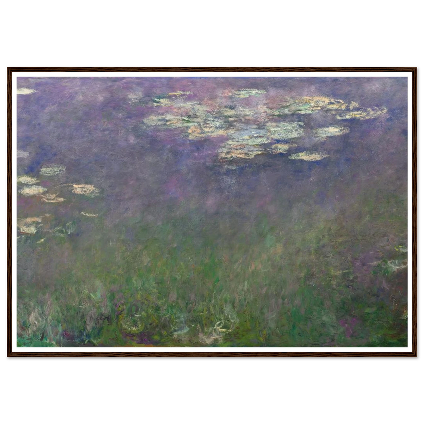 Water Lilies (Agapanthus) (c. 1915–26) Art Print | Claude Monet - Framed Poster - 30x40 cm / 12x16″ - Black frame