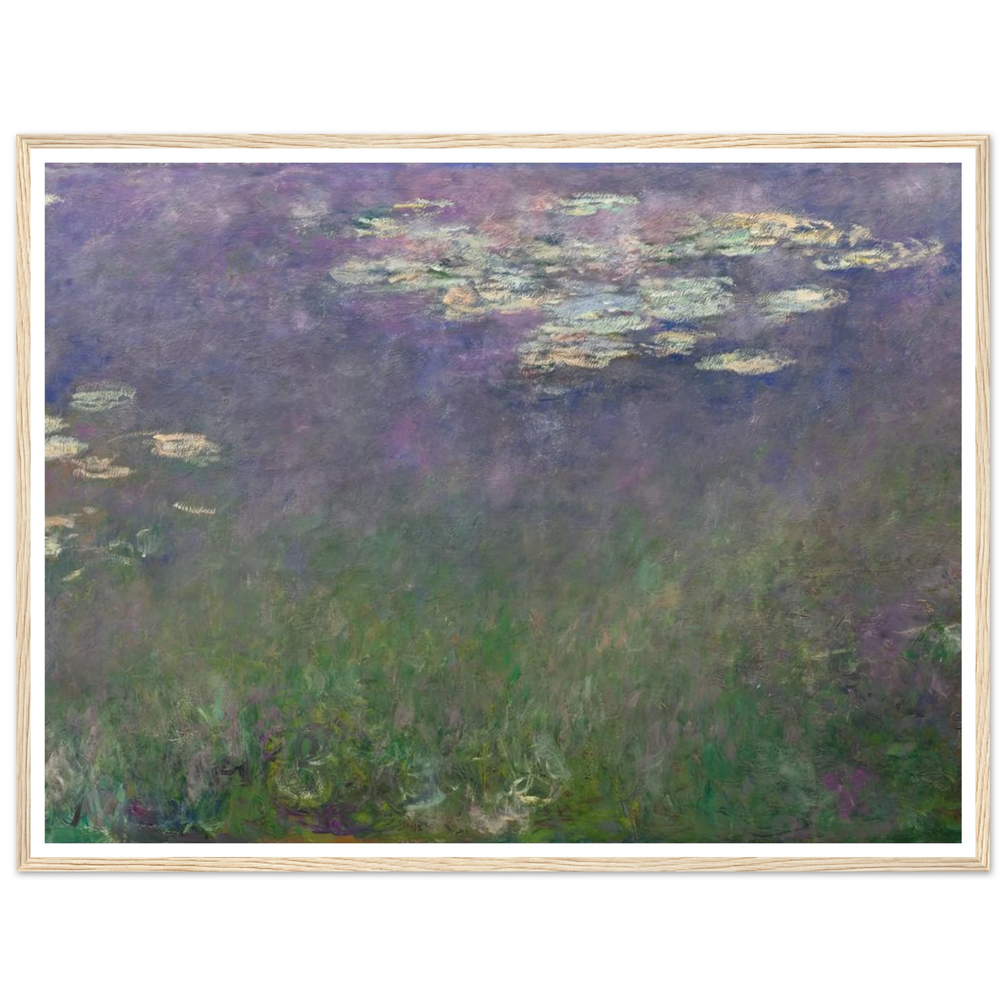 Water Lilies (Agapanthus) (c. 1915–26) Art Print | Claude Monet - Framed Poster - 30x40 cm / 12x16″ - Black frame
