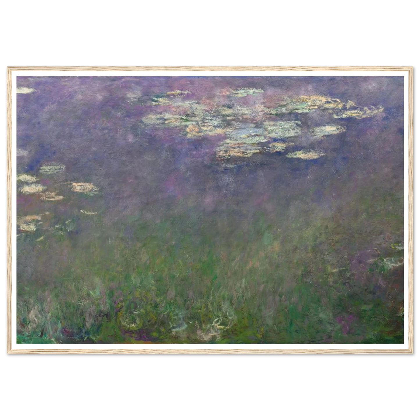 Water Lilies (Agapanthus) (c. 1915–26) Art Print | Claude Monet - Framed Poster - 30x40 cm / 12x16″ - Black frame