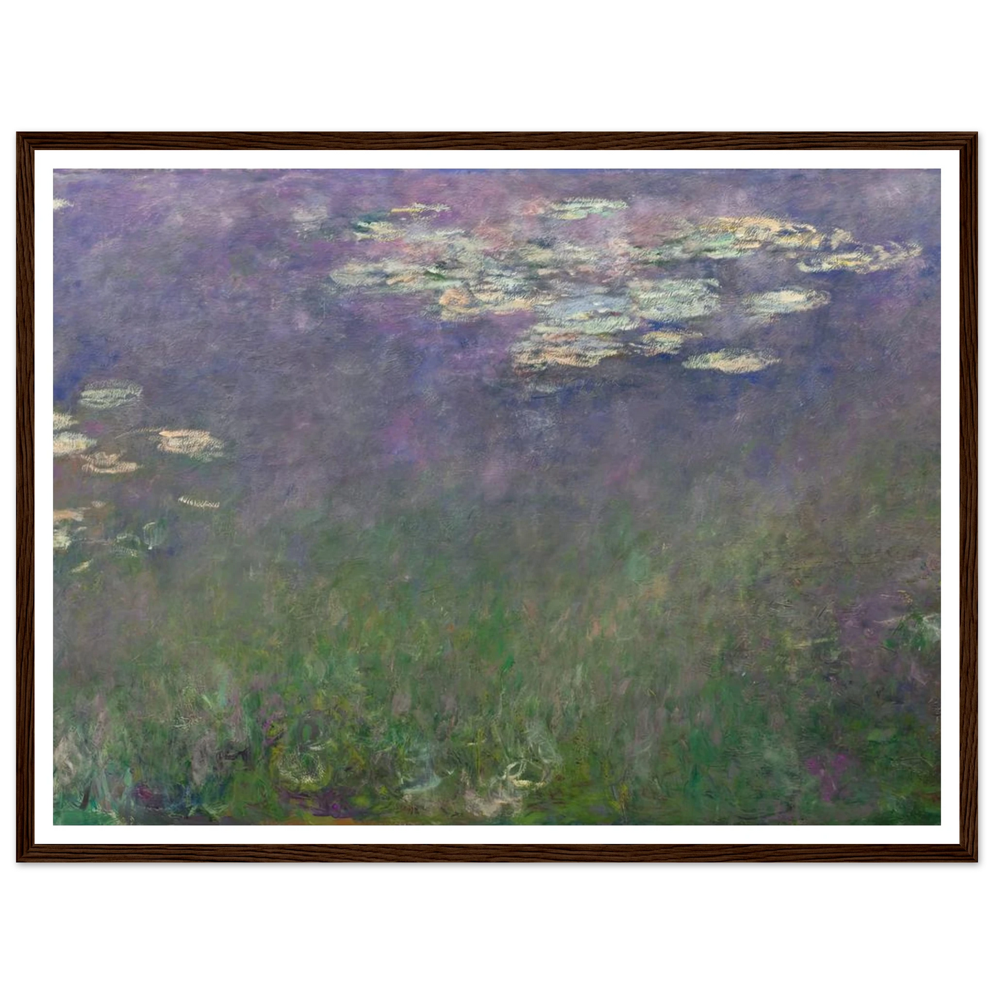 Water Lilies (Agapanthus) (c. 1915–26) Art Print | Claude Monet - Framed Poster - 30x40 cm / 12x16″ - Black frame