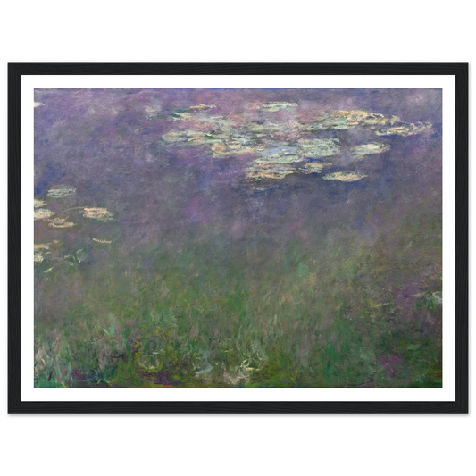 Water Lilies (Agapanthus) (c. 1915–26) Art Print | Claude Monet - Framed Poster - 30x40 cm / 12x16″ - Black frame