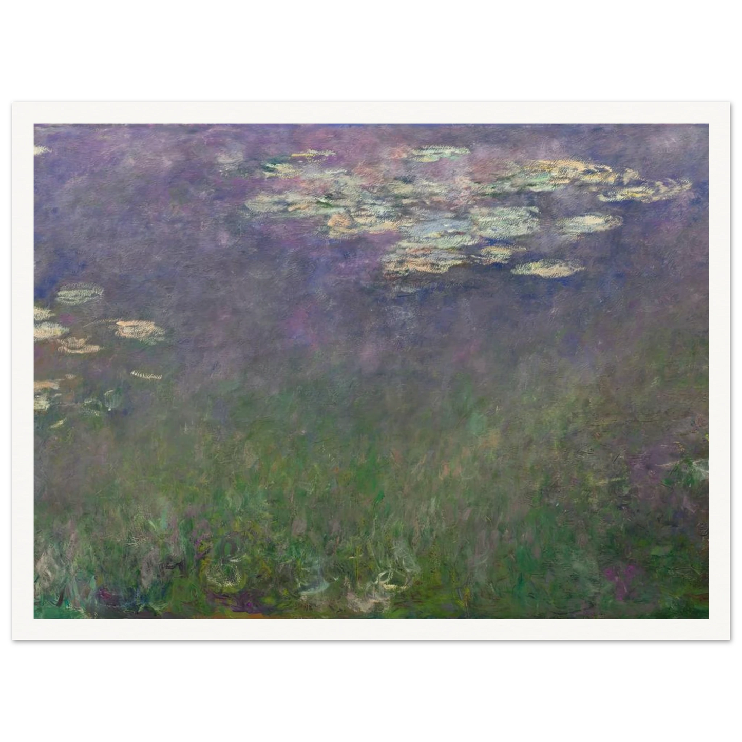 Water Lilies (Agapanthus) (c. 1915–26) Art Print | Claude Monet - Framed Poster - 30x40 cm / 12x16″ - Black frame