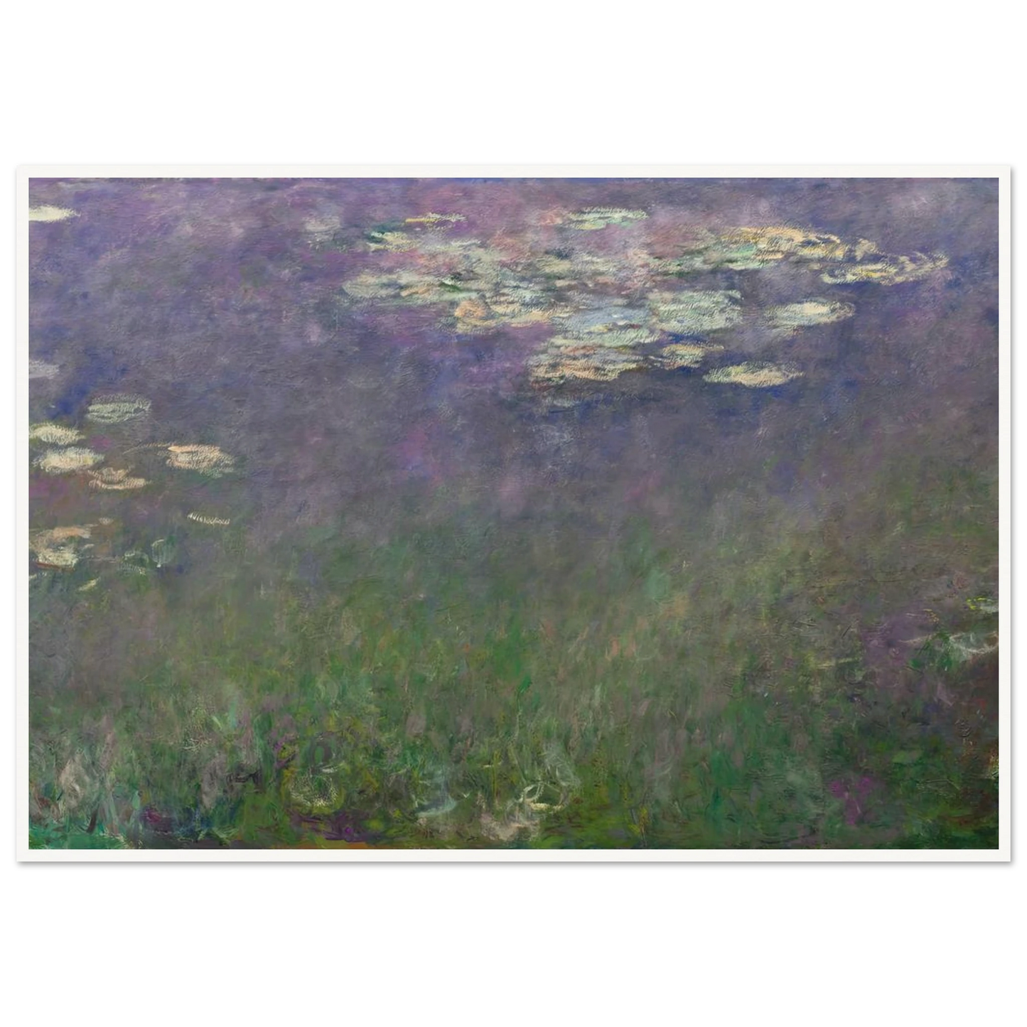 Water Lilies (Agapanthus) (c. 1915–26) Art Print | Claude Monet - Framed Poster - 30x40 cm / 12x16″ - Black frame