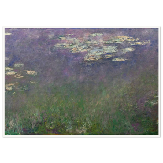 Water Lilies (Agapanthus) (c. 1915–26) Art Print | Claude Monet - Framed Poster - 30x40 cm / 12x16″ - Black frame