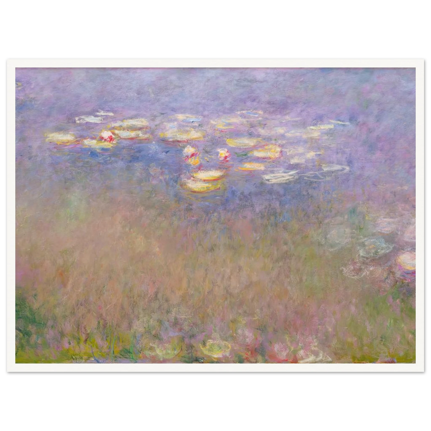 Water Lilies (c.1915–26) Art Print | Claude Monet - Framed Poster - 30x40 cm / 12x16″ - Black frame