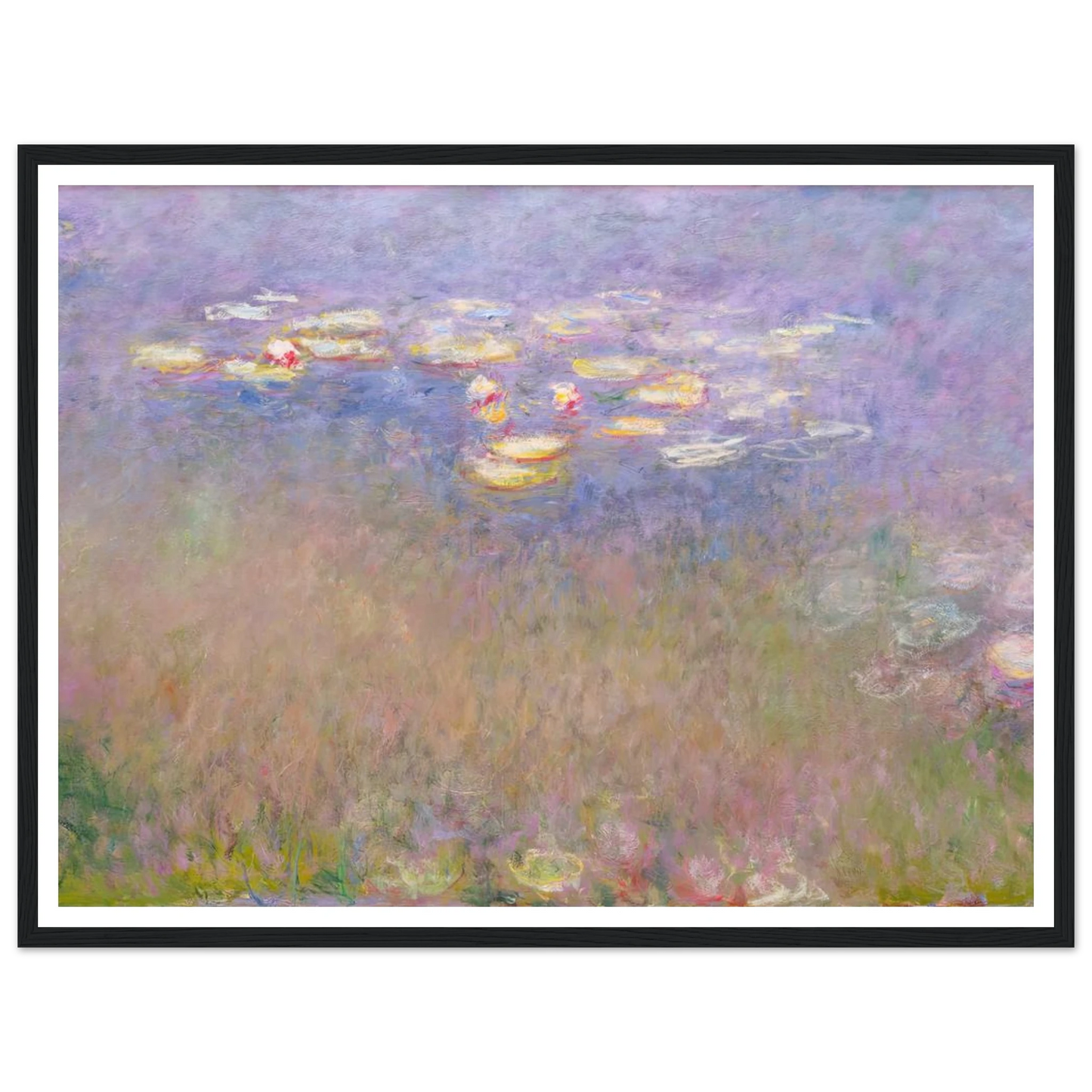 Water Lilies (c.1915–26) Art Print | Claude Monet - Framed Poster - 30x40 cm / 12x16″ - Black frame