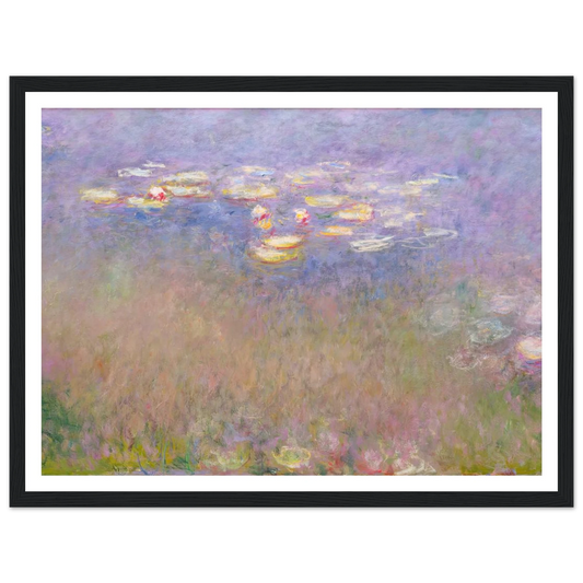 Water Lilies (c.1915–26) Art Print | Claude Monet - Framed Poster - 30x40 cm / 12x16″ - Black frame