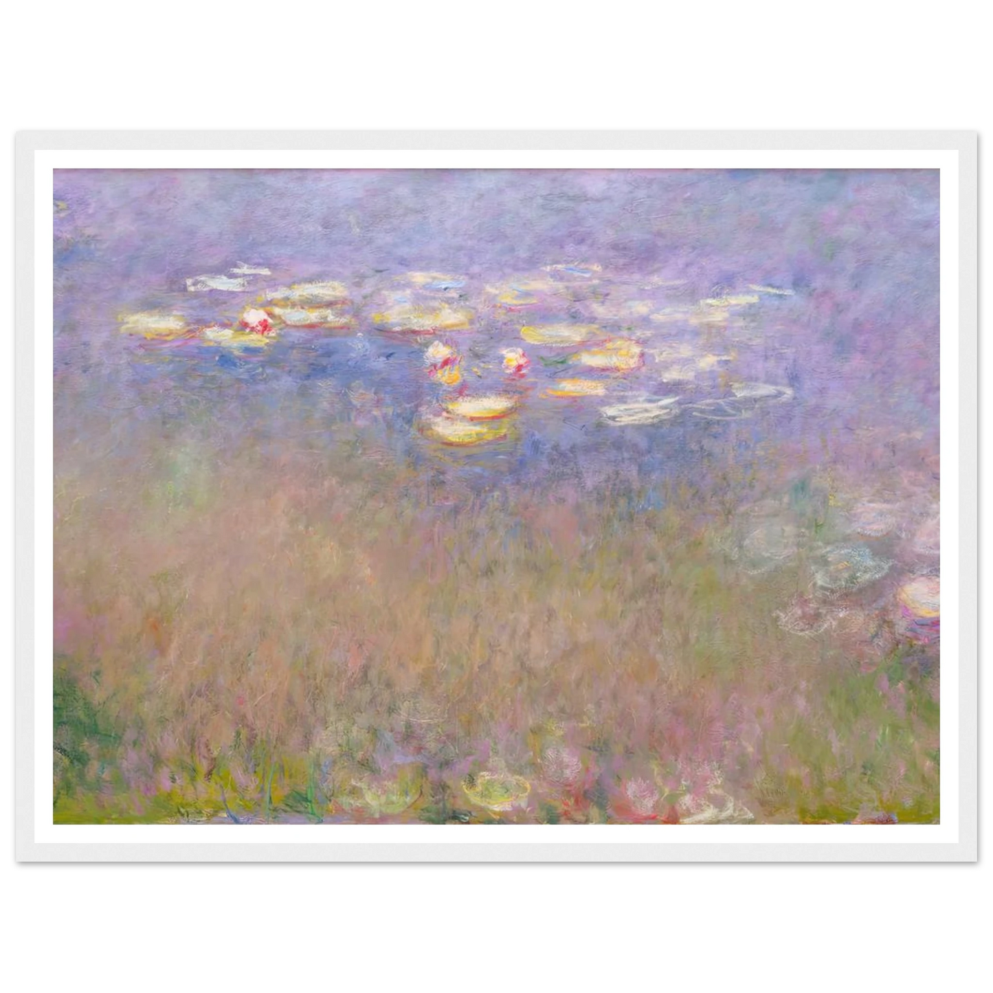 Water Lilies (c.1915–26) Art Print | Claude Monet - Framed Poster - 30x40 cm / 12x16″ - Black frame