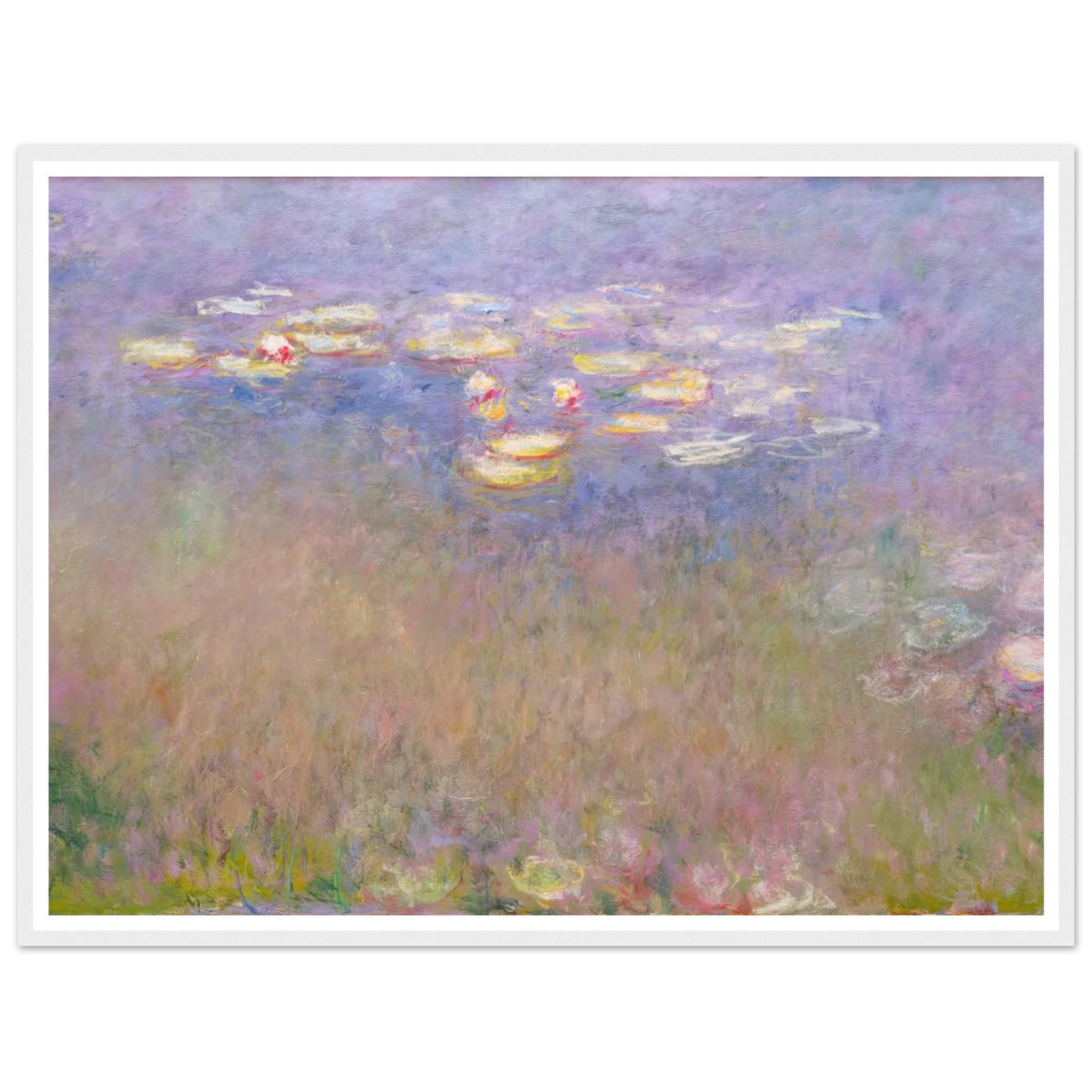 Water Lilies (c.1915–26) Art Print | Claude Monet - Framed Poster - 30x40 cm / 12x16″ - Black frame