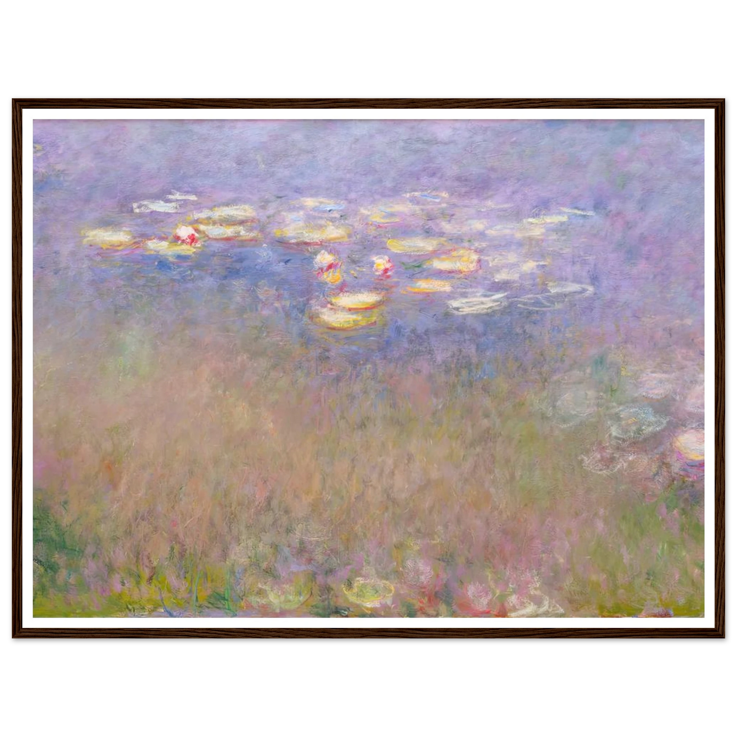 Water Lilies (c.1915–26) Art Print | Claude Monet - Framed Poster - 30x40 cm / 12x16″ - Black frame