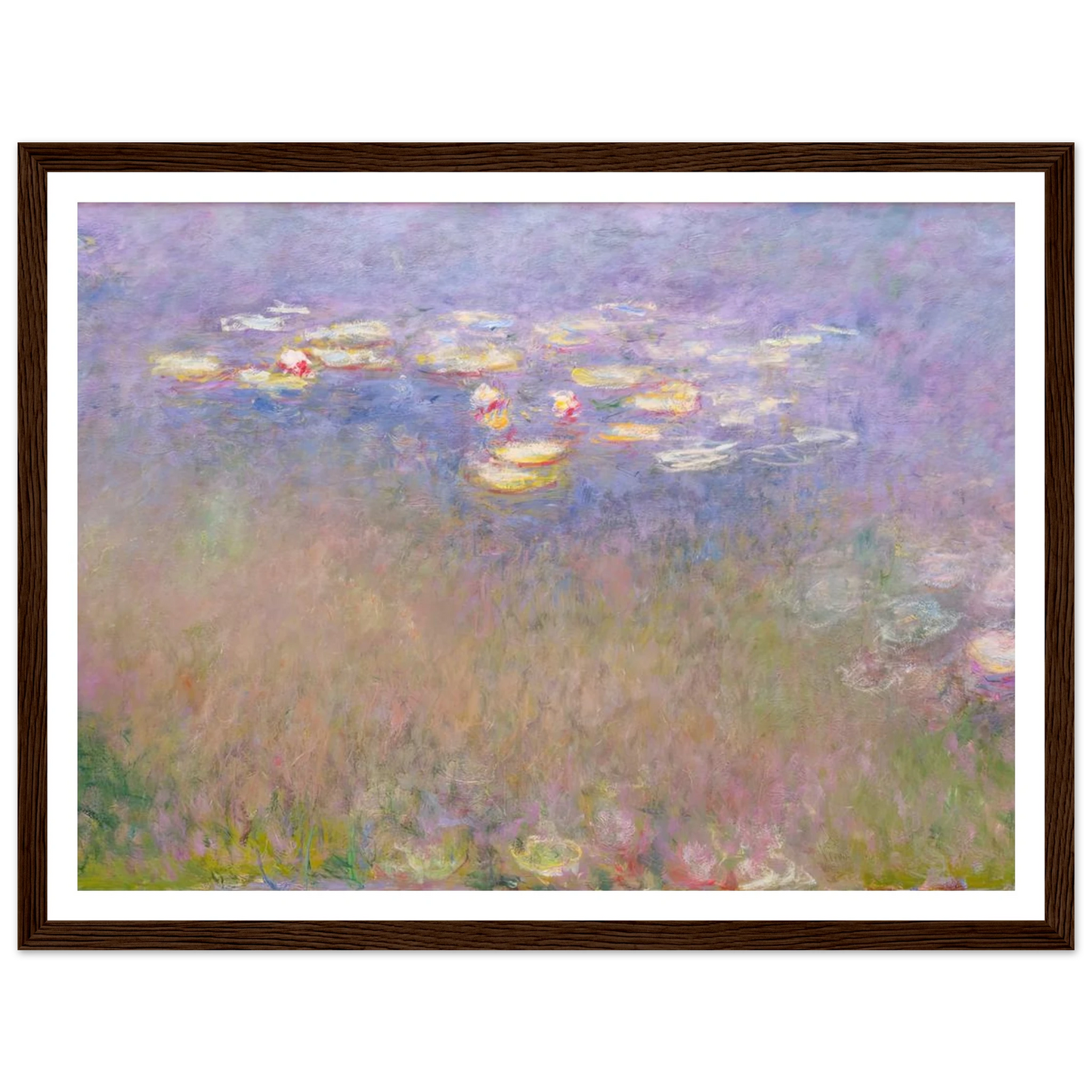 Water Lilies (c.1915–26) Art Print | Claude Monet - Framed Poster - 30x40 cm / 12x16″ - Black frame
