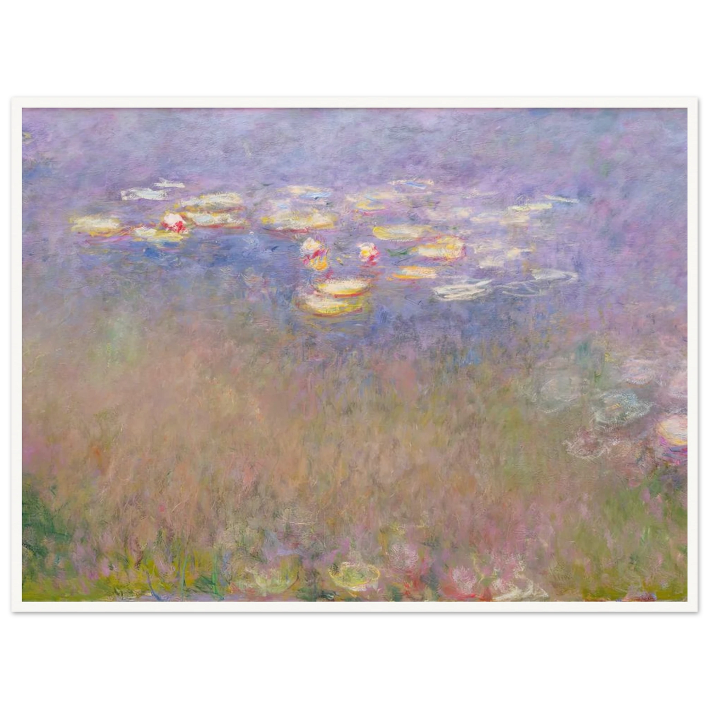 Water Lilies (c.1915–26) Art Print | Claude Monet - Framed Poster - 30x40 cm / 12x16″ - Black frame