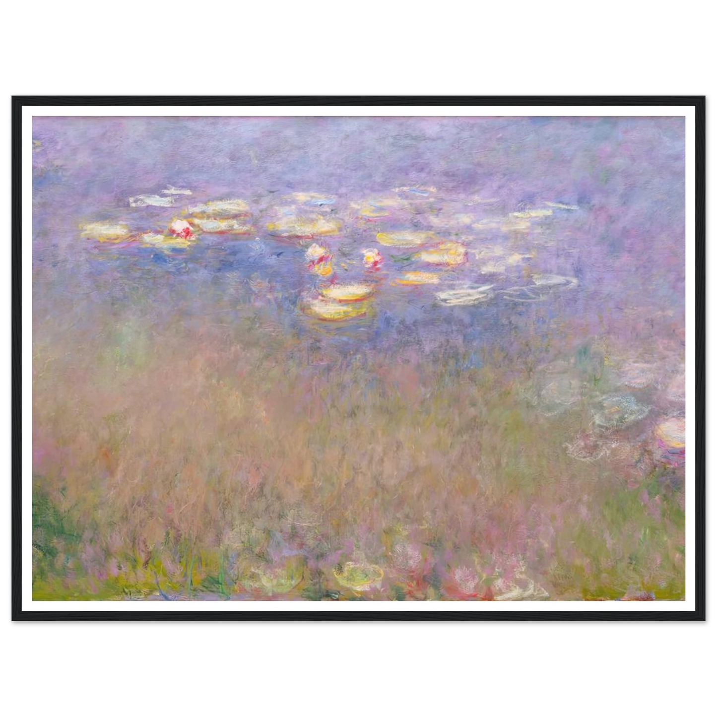 Water Lilies (c.1915–26) Art Print | Claude Monet - Framed Poster - 30x40 cm / 12x16″ - Black frame