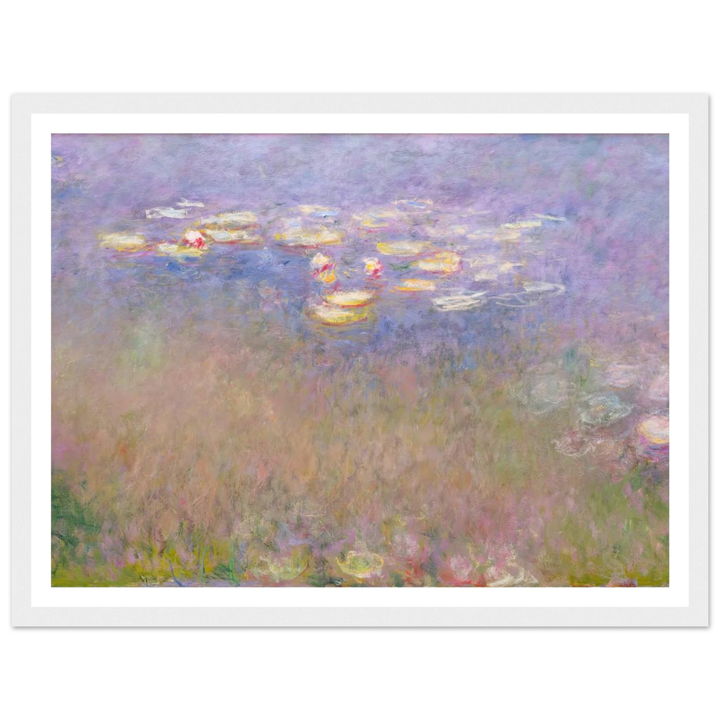 Water Lilies (c.1915–26) Art Print | Claude Monet - Framed Poster - 30x40 cm / 12x16″ - Black frame