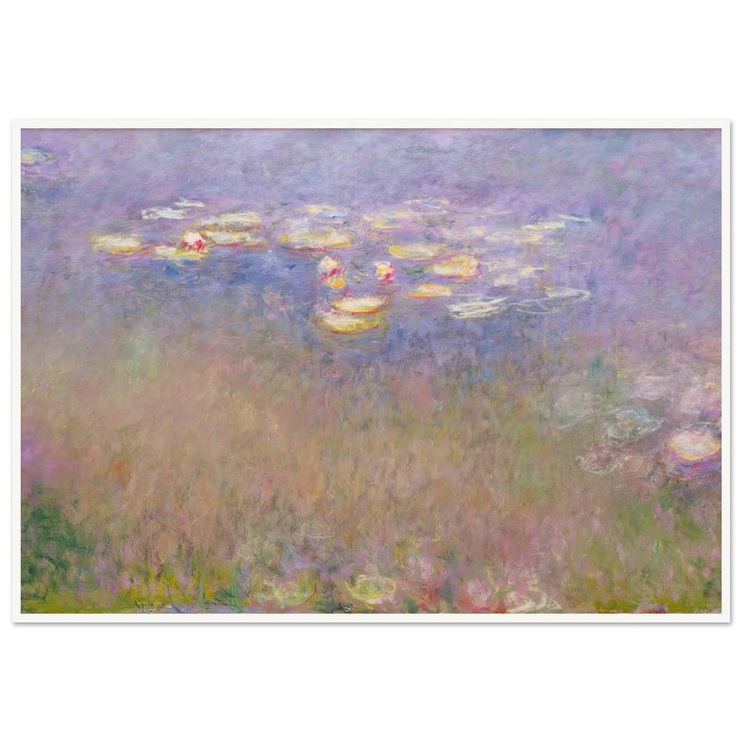 Water Lilies (c.1915–26) Art Print | Claude Monet - Framed Poster - 30x40 cm / 12x16″ - Black frame