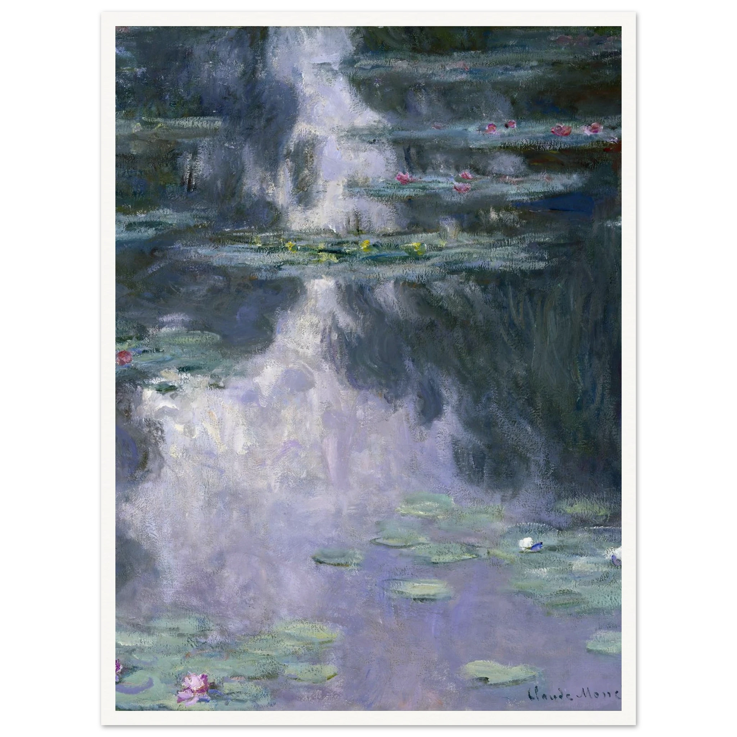 Water Lilies (Nymphéas) Art Print | Claude Monet - Framed Poster - 30x40 cm / 12x16″ - Black frame