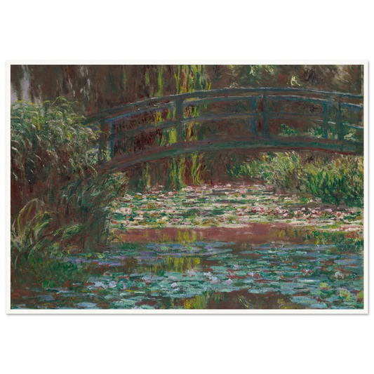 Water Lily Pond (1900) Art Print | Claude Monet - Framed Poster - 30x40 cm / 12x16″ - Black frame