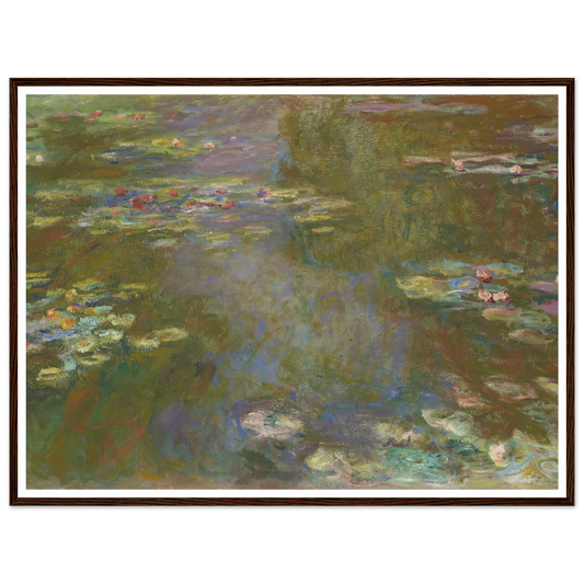 Water Lily Pond (1917-19) Art Print | Claude Monet - Framed Poster - 30x40 cm / 12x16″ - Black frame