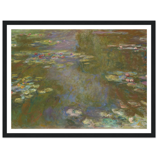 Water Lily Pond (1917-19) Art Print | Claude Monet - Framed Poster - 30x40 cm / 12x16″ - Black frame