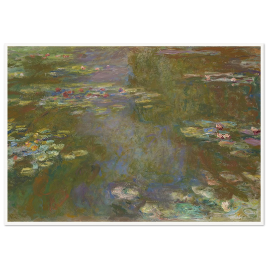 Water Lily Pond (1917-19) Art Print | Claude Monet - Framed Poster - 30x40 cm / 12x16″ - Black frame
