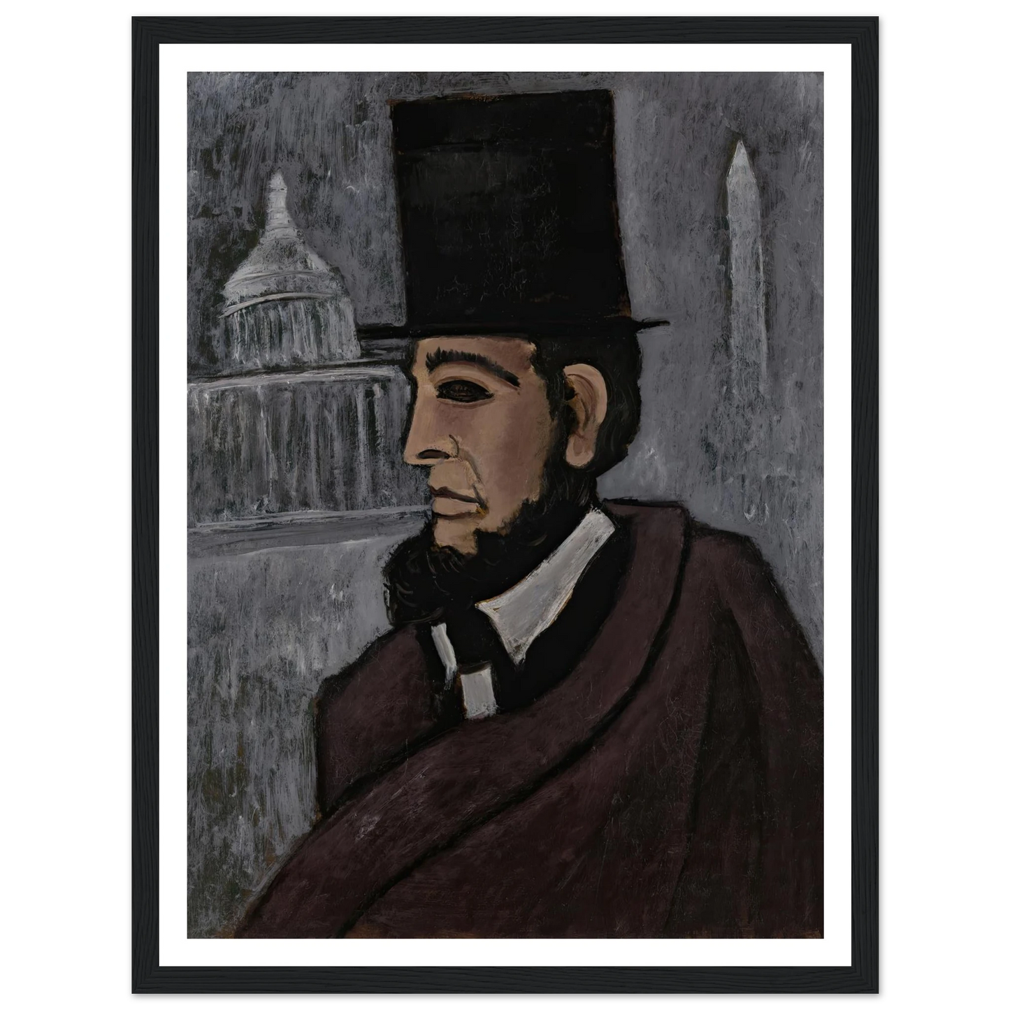 Weary of the Truth (1940) Art Print | Marsden Hartley - Framed Poster - 30x40 cm / 12x16″ - Black frame