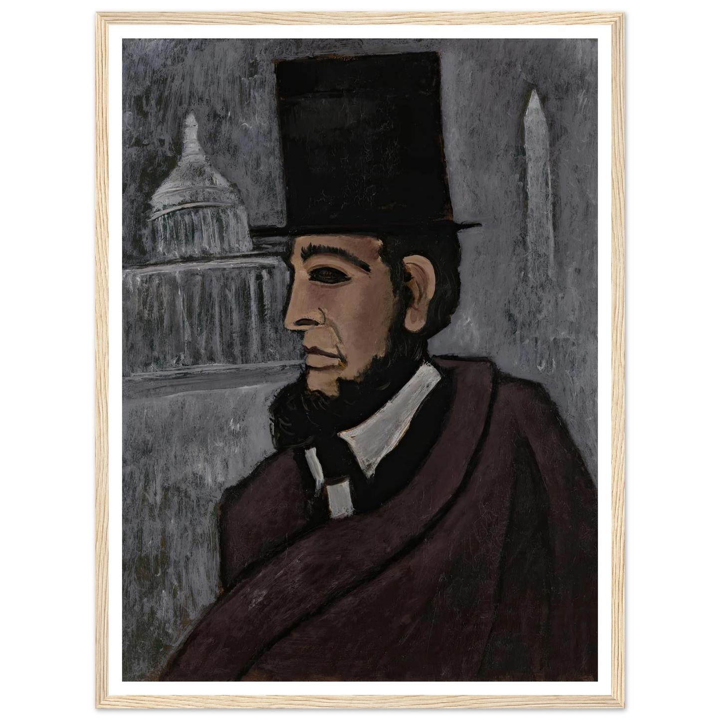 Weary of the Truth (1940) Art Print | Marsden Hartley - Framed Poster - 30x40 cm / 12x16″ - Black frame