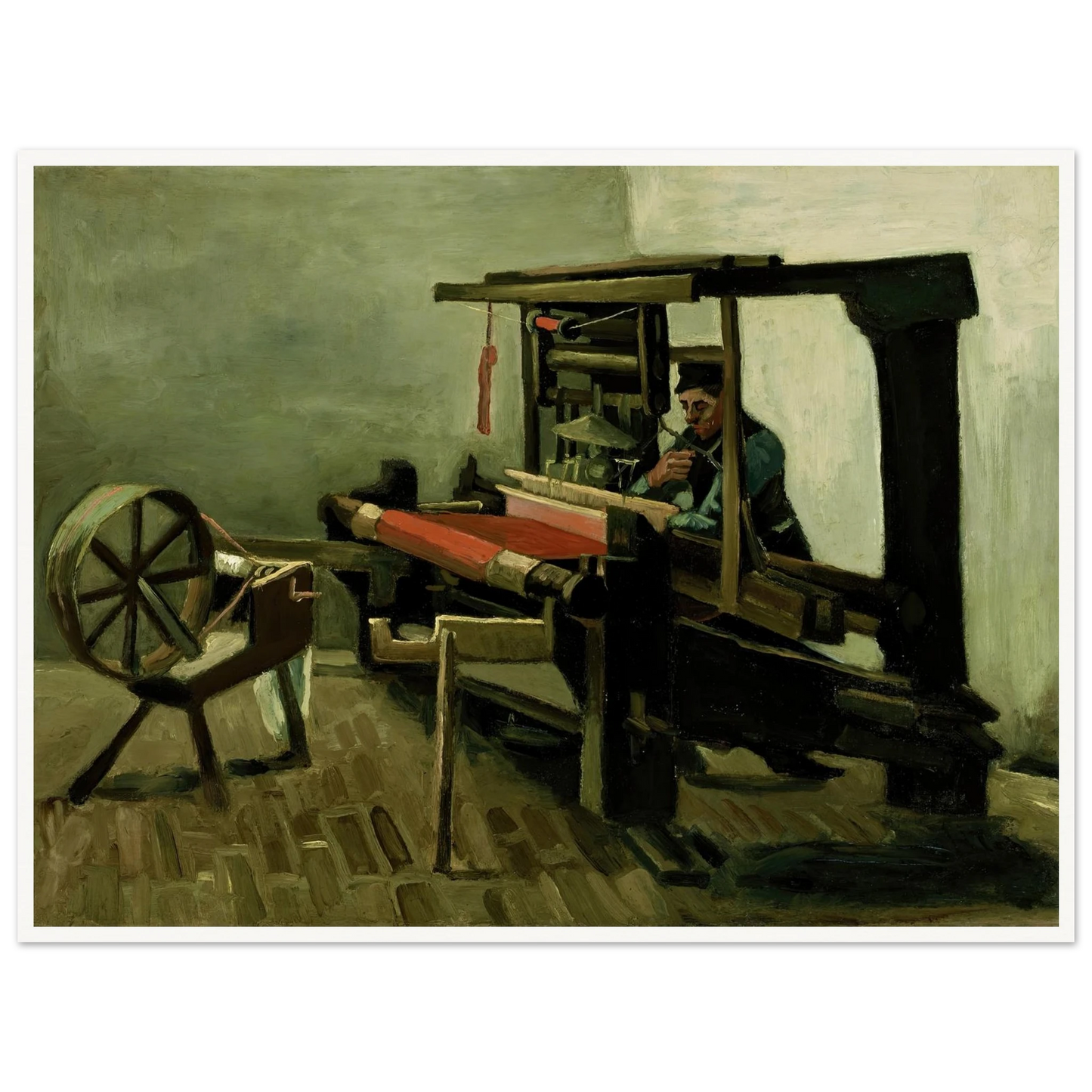 Weaver (1884) Art Print | Vincent van Gogh - Framed Poster - 30x40 cm / 12x16″ - Black frame
