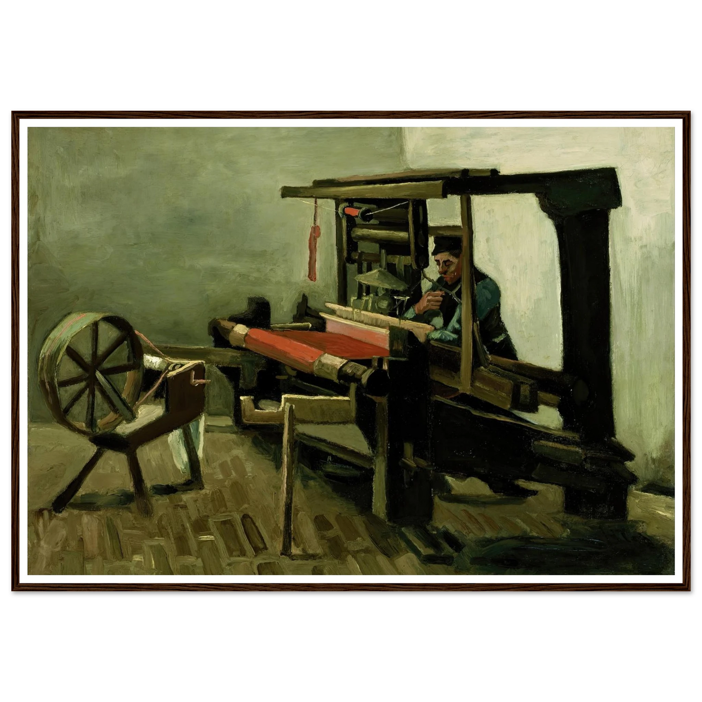 Weaver (1884) Art Print | Vincent van Gogh - Framed Poster - 30x40 cm / 12x16″ - Black frame