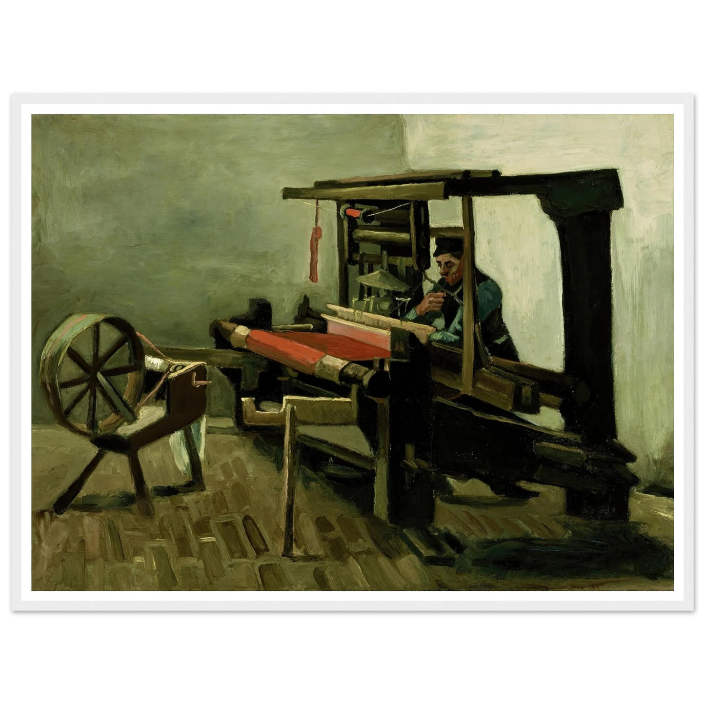 Weaver (1884) Art Print | Vincent van Gogh - Framed Poster - 30x40 cm / 12x16″ - Black frame