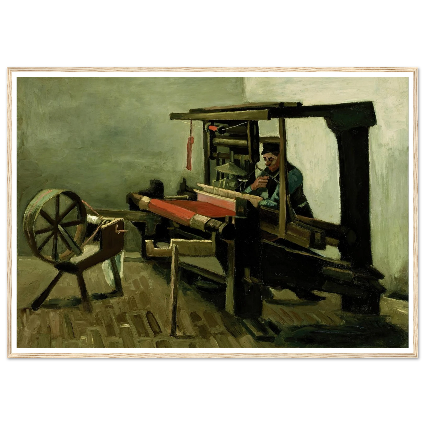 Weaver (1884) Art Print | Vincent van Gogh - Framed Poster - 30x40 cm / 12x16″ - Black frame