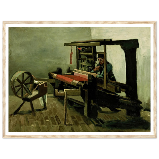 Weaver (1884) Art Print | Vincent van Gogh - Framed Poster - 30x40 cm / 12x16″ - Black frame