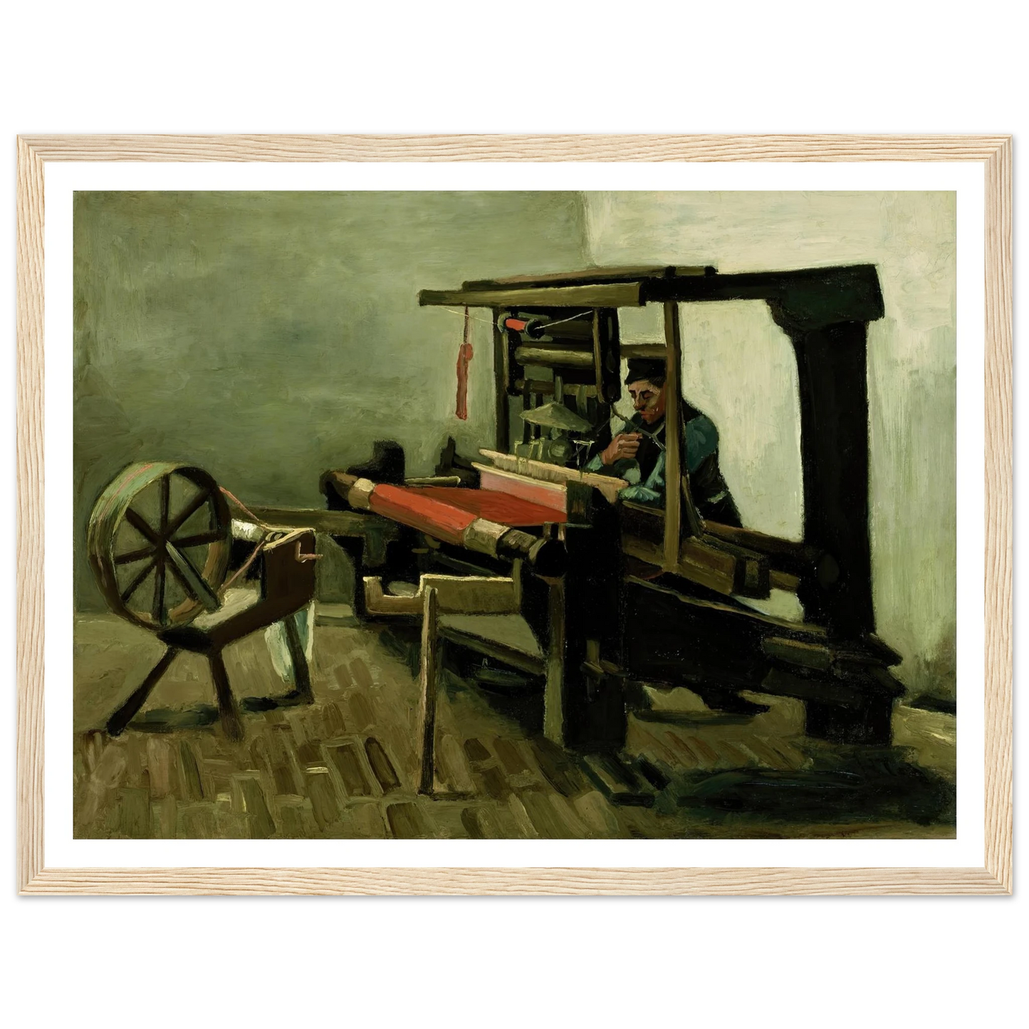 Weaver (1884) Art Print | Vincent van Gogh - Framed Poster - 30x40 cm / 12x16″ - Black frame
